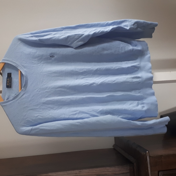 Ralph Lauren light blue crew neck sweater - Picture 2 of 4